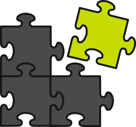 Interlocking Puzzle Pieces Clipart Showcasing Collaboration and Problem-Solving Dynamics