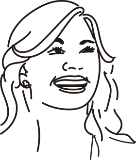 Joyful Female Expression Sketch Clipart: Capturing Pure Happiness