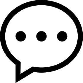 Minimalist Chat Bubble Clipart with Ellipsis Representing Communication Symbol