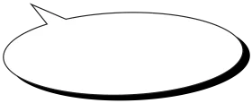 Minimalist Smooth Oval Speech Bubble Clipart for Creative Design Expressions