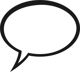 Minimalist Speech Bubble Clipart with Clean Graphic Design Outline