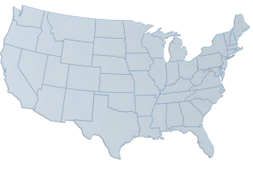 Minimalist United States Map Clipart - Soft Gray Geographical Outline Design