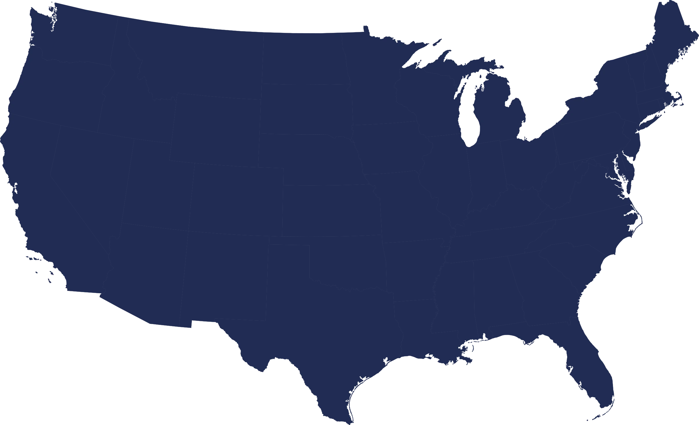 Minimalist United States of America Silhouette Clipart Design