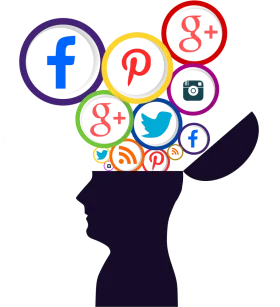 Open Mind Social Media Connection Clipart - Digital Network Visualization