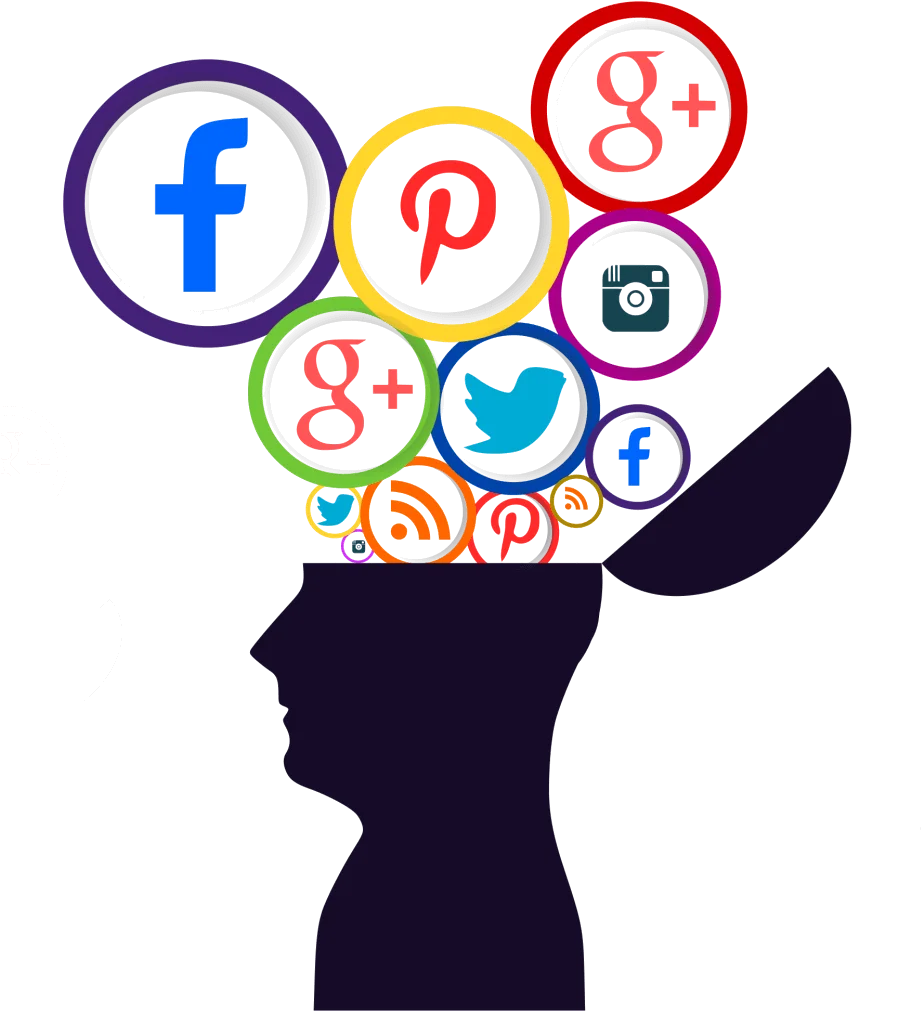 Open Mind Social Media Connection Clipart - Digital Network Visualization