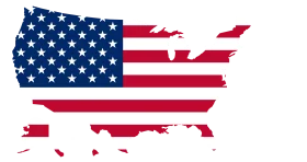 Patriotic United States Map Clipart Showcasing National Flag Design