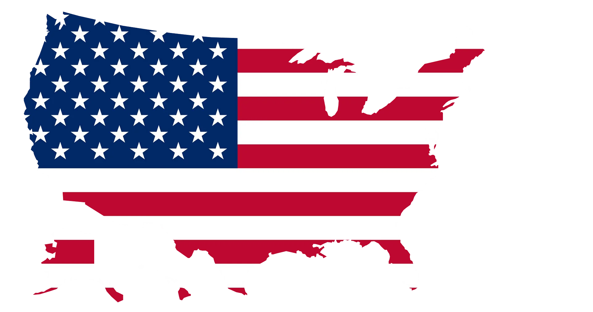 Patriotic United States Map Clipart Showcasing National Flag Design
