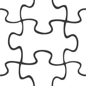 Seamless Black and White Interlocking Puzzle Pieces Clipart Design Pattern