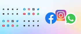 Social Media Network Icons and Logos Clipart Collection: Digital Communication Symbols