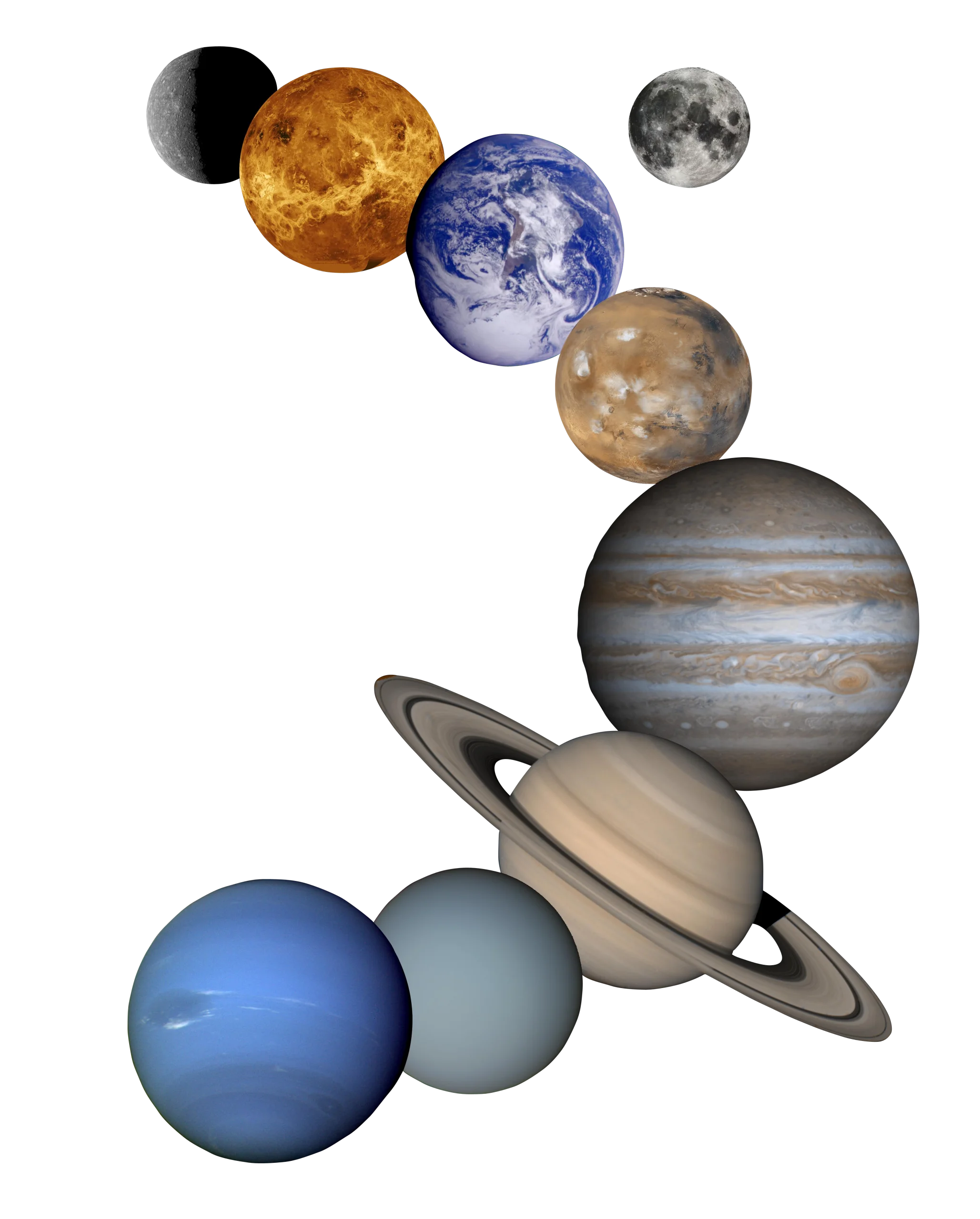 Solar System Planets Astronomical Clipart Showcase of Celestial Bodies