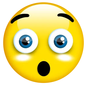 Surprised Wide-Eyed Emoji Clipart: Expressive Digital Illustration of Shock