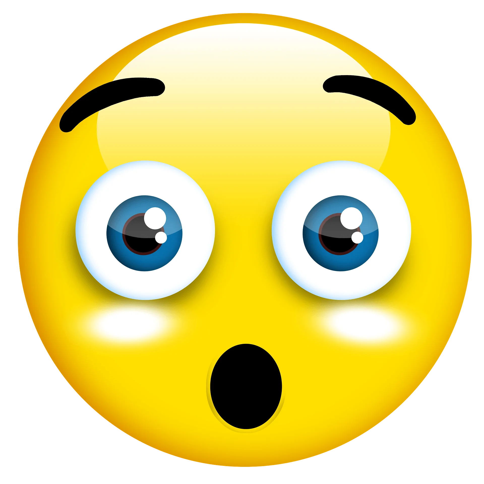 Surprised Wide-Eyed Emoji Clipart: Expressive Digital Illustration of Shock