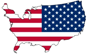 United States of America National Flag Outline Patriotic Clipart Design