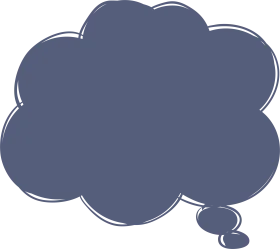 Vintage Gray Conversation Bubble Clipart with Soft Rounded Edges