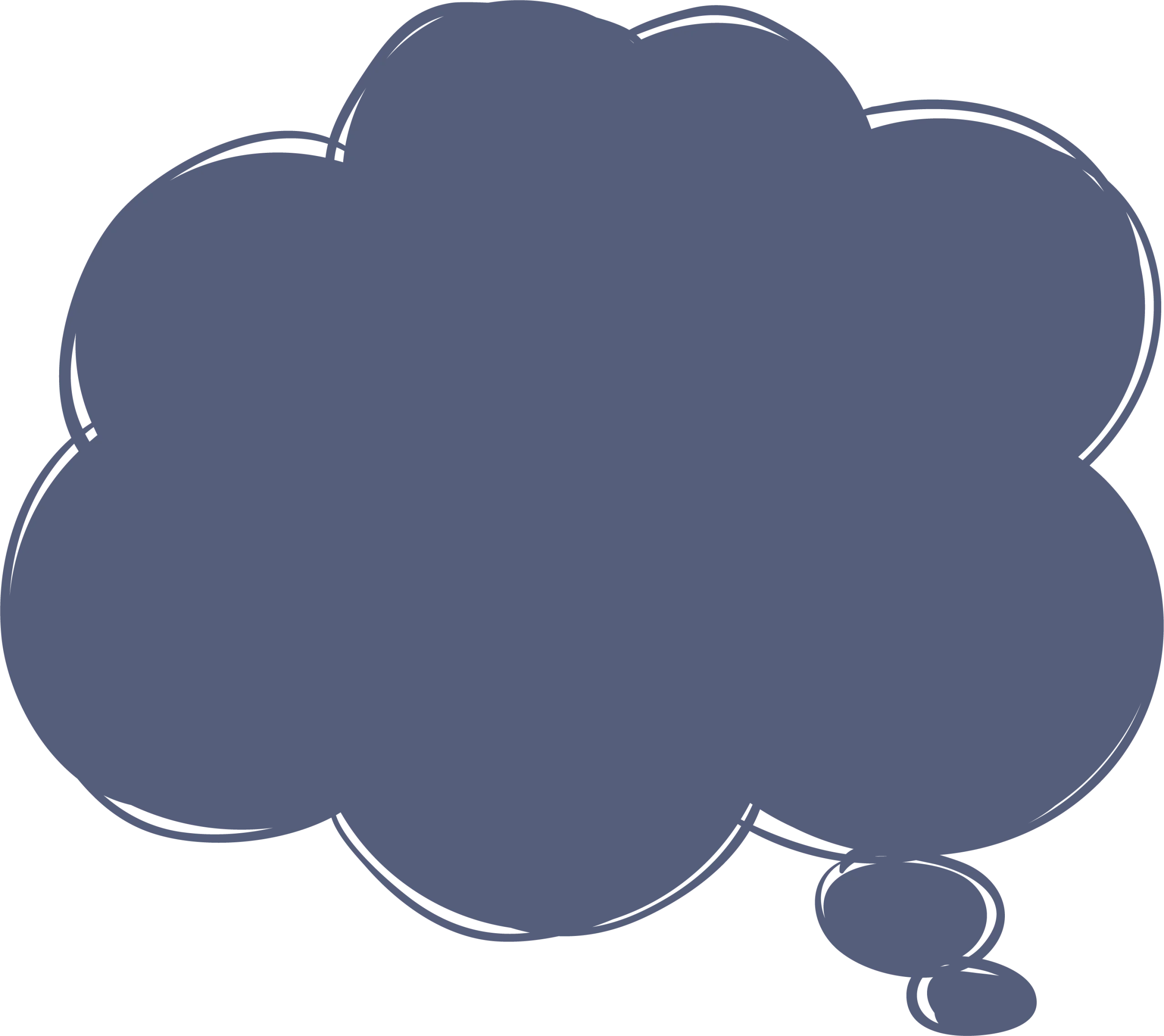 Vintage Gray Conversation Bubble Clipart with Soft Rounded Edges