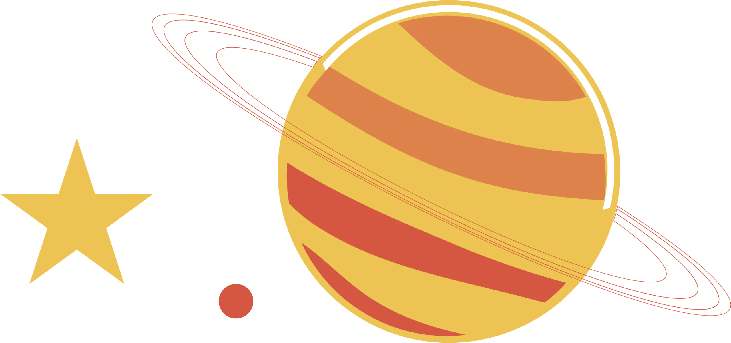Whimsical Planetary Exploration: Solar System Illustration Clipart Design