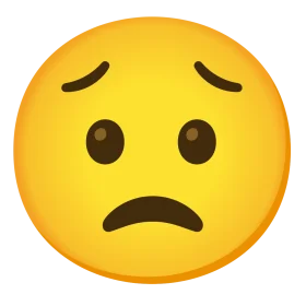 Worried Yellow Emoji Clipart: Expressing Subtle Emotional Distress