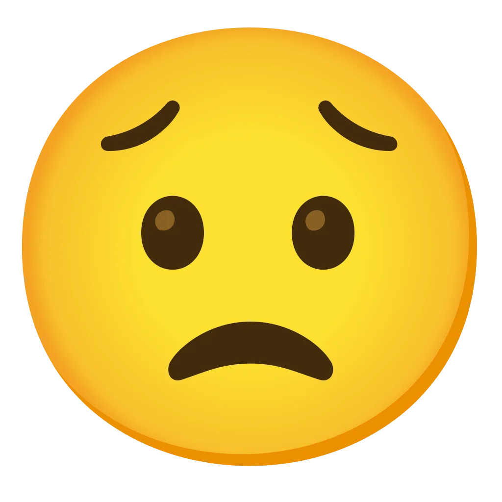 Worried Yellow Emoji Clipart: Expressing Subtle Emotional Distress