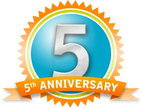 Cheerful 5th Anniversary Celebration Commemorative Clipart Design