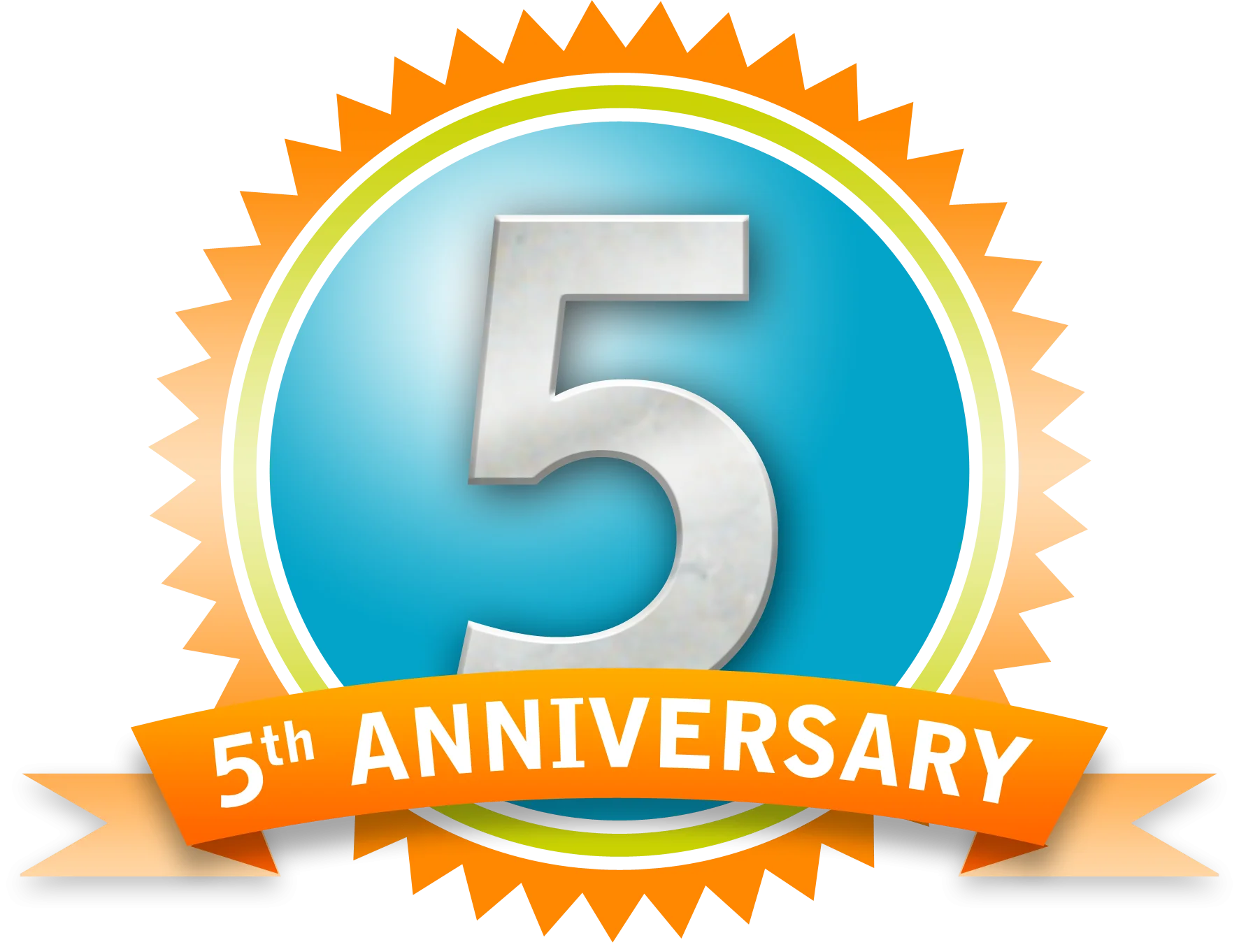 Cheerful 5th Anniversary Celebration Commemorative Clipart Design