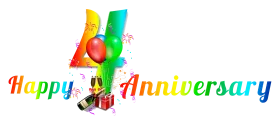 Colorful and Joyous Happy Anniversary Celebration Clipart Design