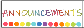 Colorful and Playful Classroom Announcements Clipart Design with Rainbow Dots