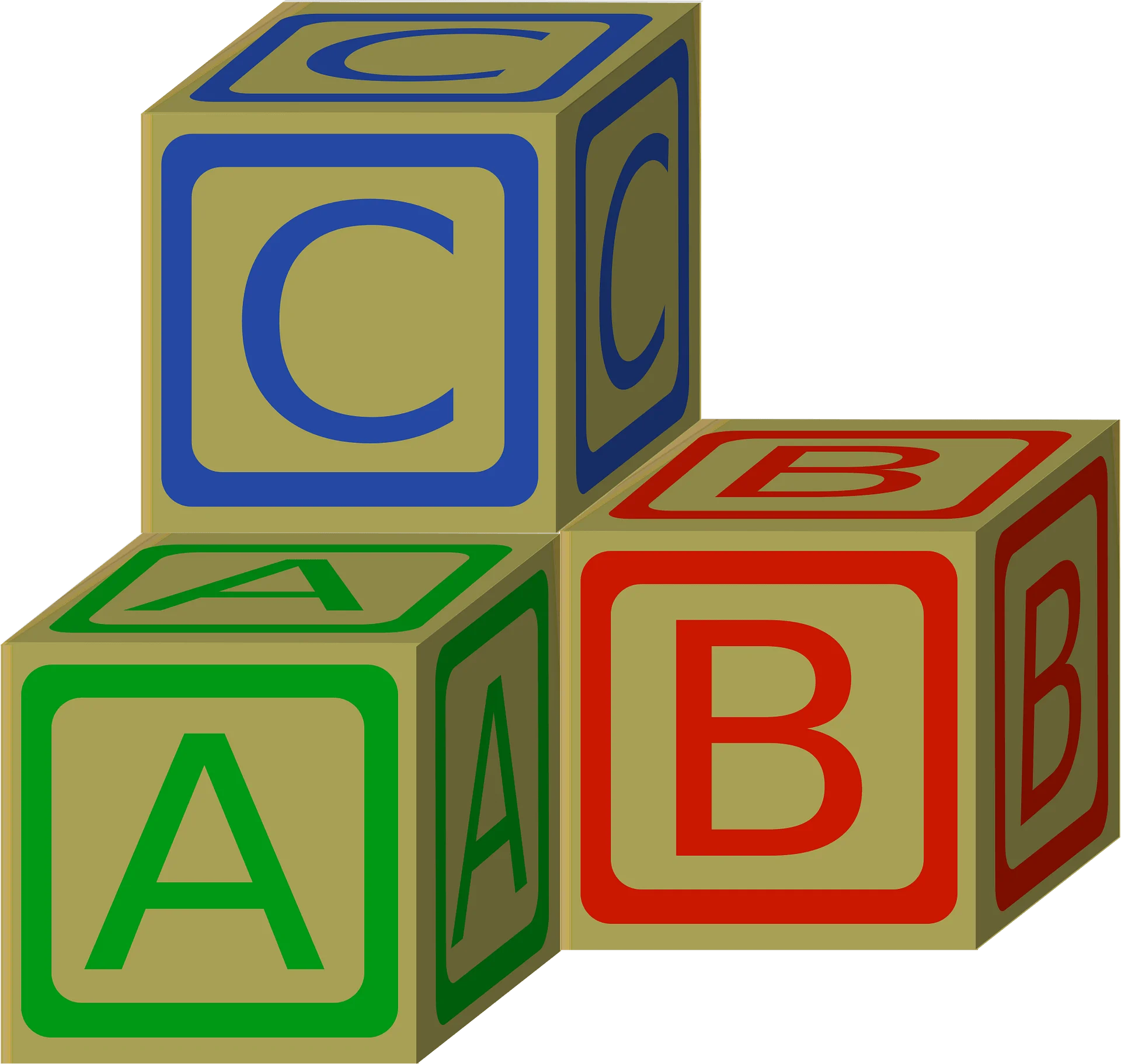 Colorful Educational Alphabet Building Blocks Clipart for Children's Learning