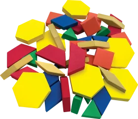 Colorful Geometric Pattern Blocks Clipart - Educational Learning Shapes