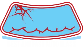 Cracked Windshield Auto Glass Repair Professional Clipart Illustration