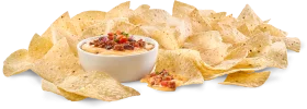 Crispy Golden Tortilla Chips with Zesty Salsa Dip Clipart Illustration
