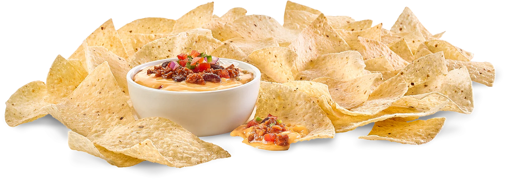 Crispy Golden Tortilla Chips with Zesty Salsa Dip Clipart Illustration