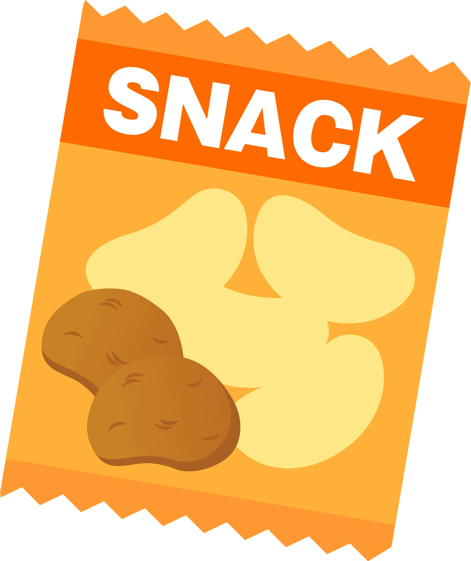 Crispy Potato Chips Clipart: A Tantalizing Snack Illustration with Golden Crunch