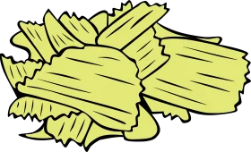 Crispy Wavy Potato Chips Clipart Illustration with Pale Green Hue