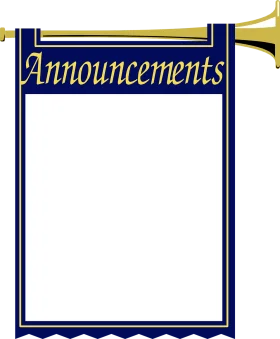 Elegant Navy Blue and Gold Announcements Clipart Frame Template Design