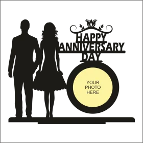 Elegant Silhouette Anniversary Celebration Commemorative Clipart Design