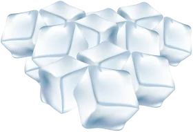 Frosty 3D Ice Cube Clipart Collection with Translucent Geometric Design