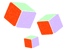 Geometric 3D Blocks Clipart: Playful Arrangement of Colorful Cubic Shapes