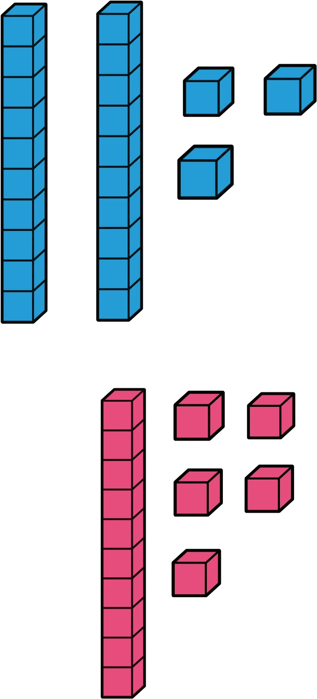 Geometric Stacked Cubes Clipart: Blue and Pink Block Composition