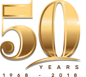 Golden Commemorative 50 Years Anniversary Jubilee Clipart Design 1968-2018