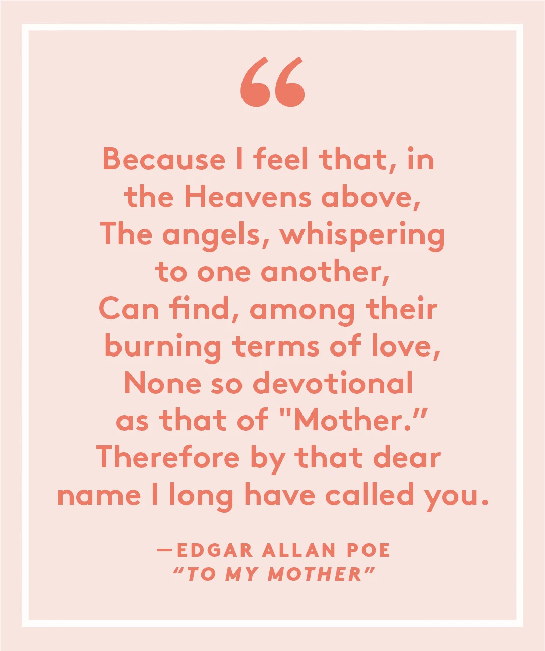 Heartfelt Poetic Tribute Clipart: Edgar Allan Poe's Touching Dedication to Mother
