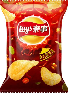 Lay's Potato Chips Clipart: Delectable Golden Crispy Snack Illustration in Radiant Packaging