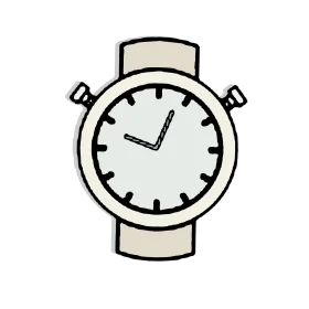 Minimalist Analog Stopwatch Clipart with Classic Design and Simple Lines