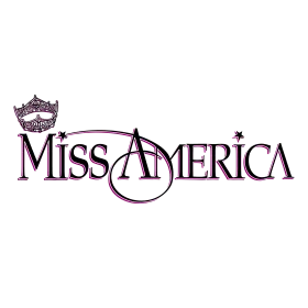 Miss America Pageant Official Logo Clipart Design with Elegant Crown