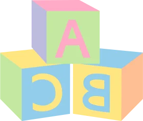 Pastel-Colored Alphabet Blocks Clipart for Early Childhood Learning