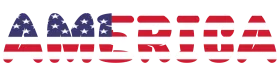 Patriotic America Typography Clipart with Stars and Stripes Design