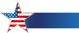 Patriotic American Star-Spangled Banner Clipart Design with National Colors