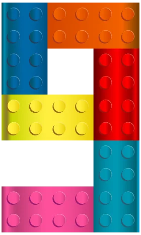 Playful Interlocking Building Blocks Clipart Design with Colorful Geometric Patterns