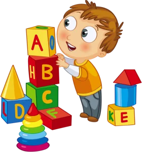 Playful Learning Adventure: Colorful Alphabet Blocks Clipart for Early Childhood Education
