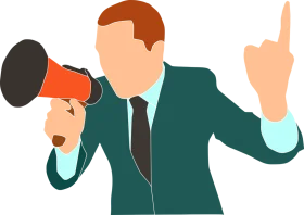Professional Announcement Clipart: Business Communication Vector Graphic