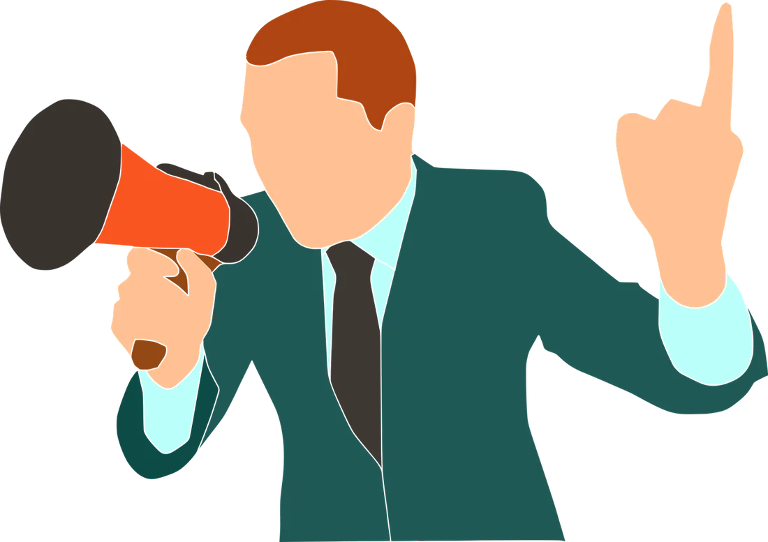 Professional Announcement Clipart: Business Communication Vector Graphic